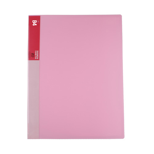 B4 클리어화일 핑크 