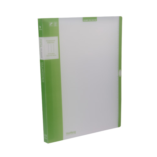 40매 해피칼라 클리어화일 녹색 