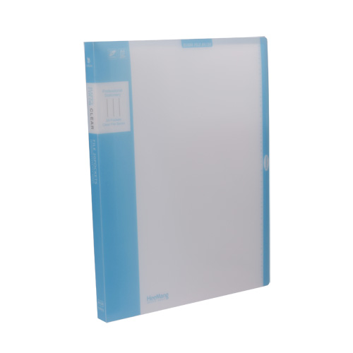 40매 해피칼라 클리어화일 하늘색 