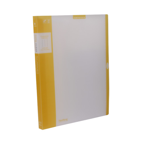 40매 해피칼라 클리어화일 노랑색 