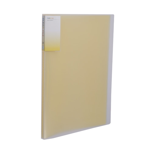 투명 클리어화일40매 노랑 