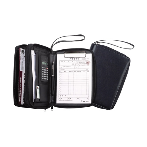 쌍지퍼형 R-3001 바인더 검정 