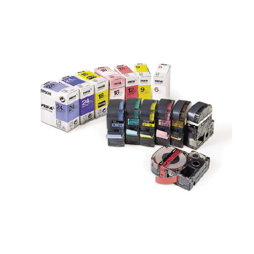 테이프카트리지 SS6K 6mm / 바탕:백색. 글자:흑색