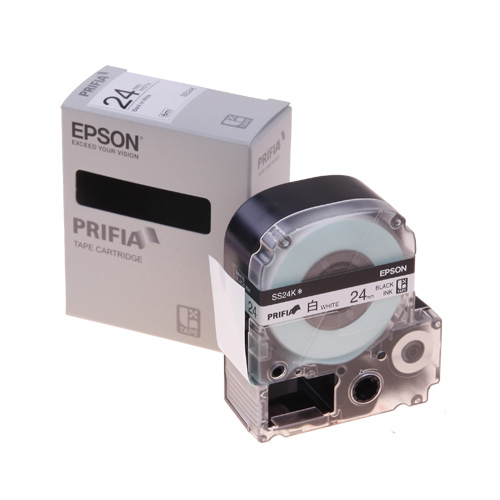 테이프카트리지 SS24K 24mm / 바탕:백색. 글자:흑색