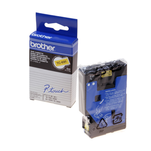 라벨테이프카트리지 TC-691 테이프색 YELLOW 규격 9mm