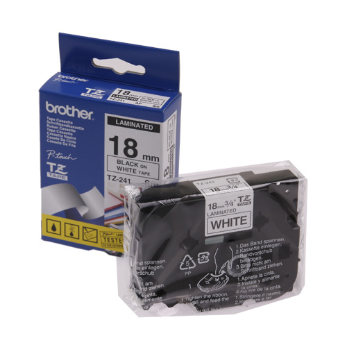 라벨테이프카트리지 TZ-241 테이프색 WHITE 규격 18mm
