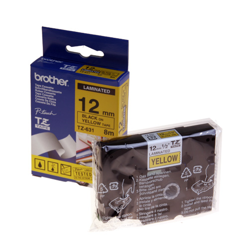 라벨테이프카트리지 TZ-631 테이프색 YELLOW 규격 12mm