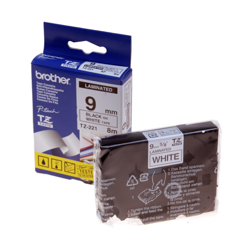라벨테이프카트리지 TZ-221 테이프색 WHITE 규격 9mm