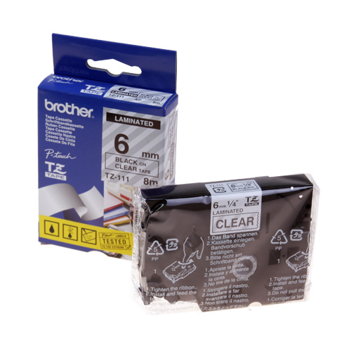 라벨테이프카트리지 TZ-111 테이프색 CLEAR 규격 6mm