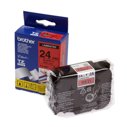 라벨테이프카트리지 TZ-451 테이프색 RED 규격 24mm