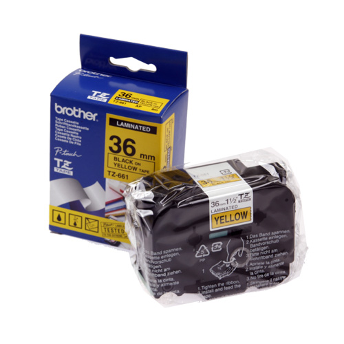 라벨테이프카트리지 TZ-661 테이프색 YELLOW 규격 36mm