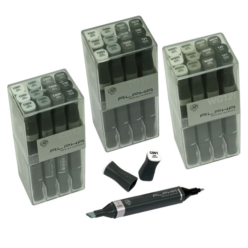 알파 디자인마카12색 