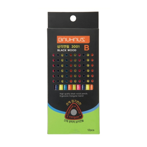 바우하우스 삼각연필 12본입 B B