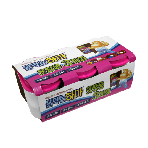 물먹는 하마 옷장용3입 525ml