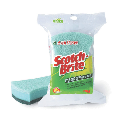 3중 양면 수세미 