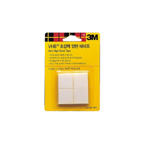 초강력 양면 테이프 4951 25.4mm * 25.4m(8조각)