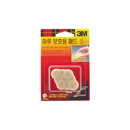 3M보호용/콜크 미끄럼 방지패드 No.769 소 / 12개