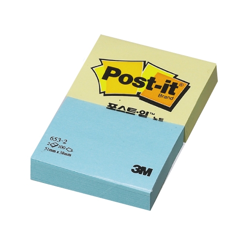 Post-it 653-2 노랑/분홍 (51X38)