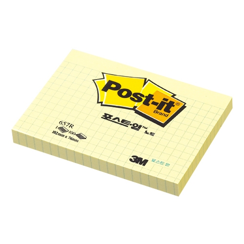 [3M]포스트잇 657R 격자(노랑)