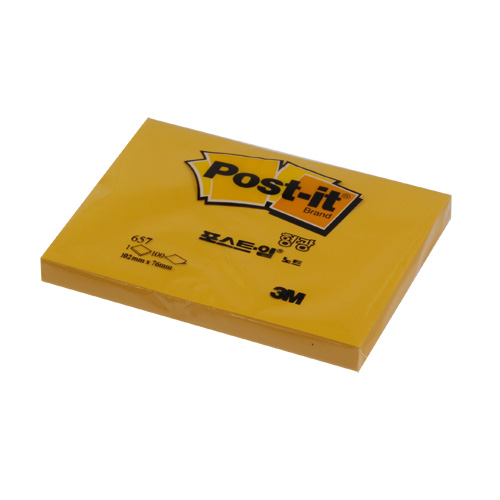 Post-it 657 형광 레몬 (노랑)(102x76)