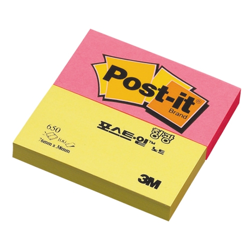 Post-it 650 형광 (76X38)