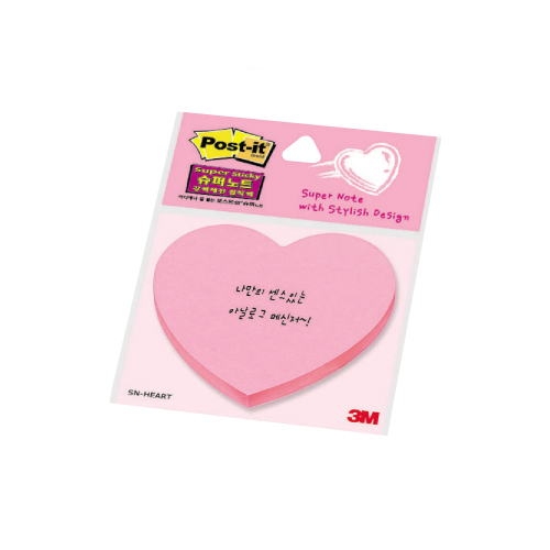 Post-it 슈퍼노트 디자인/하트 