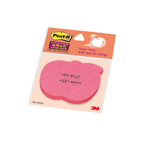 Post-it 슈퍼노트 디자인/사과 