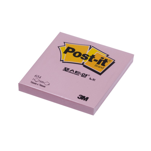 Post-it 654 분홍 (76X76)