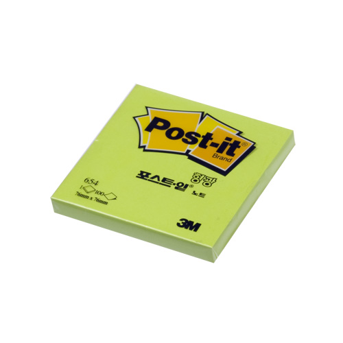 Post-it 654 형광 연두 (76X76)