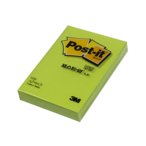 Post-it 656 형광 연두(멜론, 51X76)