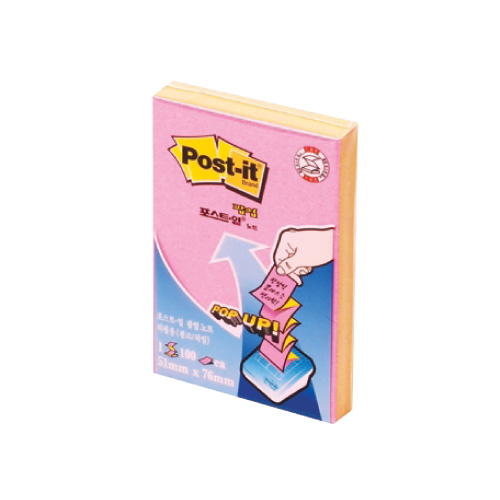 Post-it 팝업리필 KR-320 (라임/핑크)