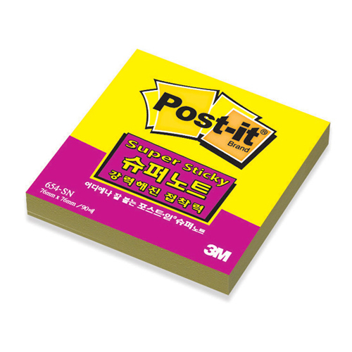 Post-it 654 슈퍼노트 수선화(데포딜)