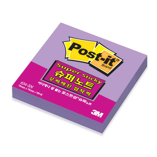 Post-it 654 슈퍼노트 보라(오키드)