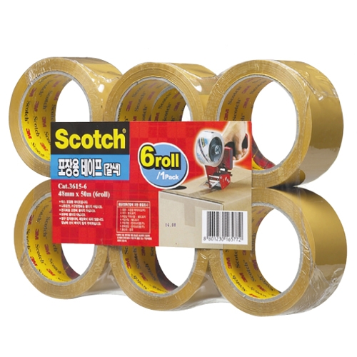 스카치 포장용 테이프 cat.3615-6 갈색 48㎜ * 50m