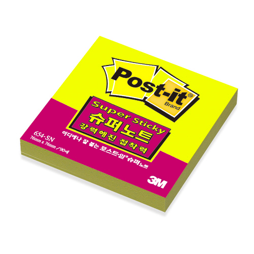 Post-it 654 슈퍼노트라임 