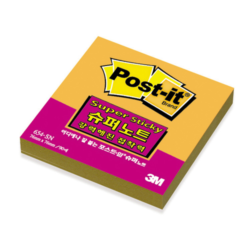 Post-it 654 슈퍼노트오렌지