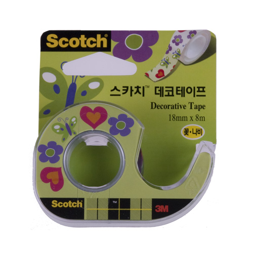 스카치데코테이프 꽃/나비 18mm * 8m(214D-FB)