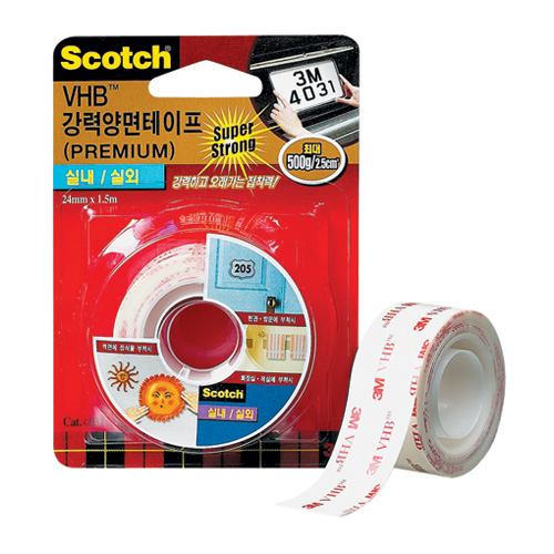 3M VHB 강력양면테이프(24mm*1.5M) cat.4031