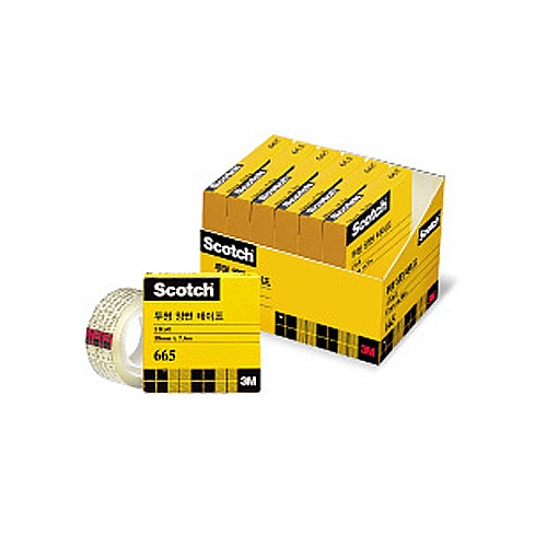 655R-12 투명 양면 테이프 오피스팩 12㎜ * 6.3m (6롤)