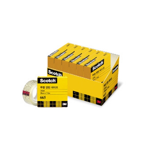 655R-18 투명 양면 테이프 오피스팩 18㎜ * 7.6m (6롤)