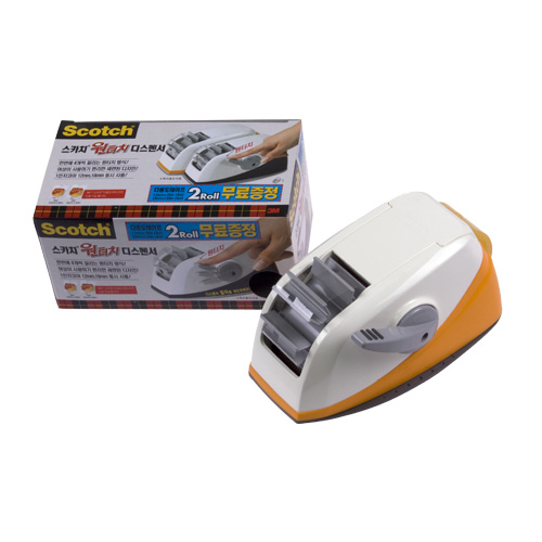 스카치원터치 디스펜서(테이프컷터) 오렌지