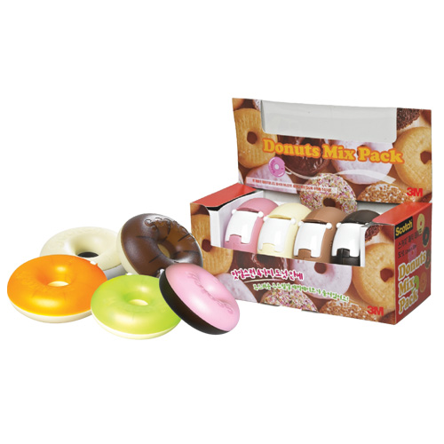 매직테이프 도넛믹스팩 12mm*10M(4개)