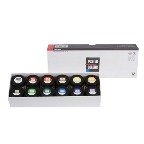 신한 포스터물감 12색 40ml