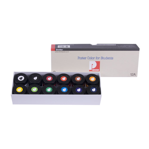 신한 학생용 포스터물감 12색A 40ml