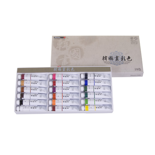 신한 한국화 물감 18색 20ml