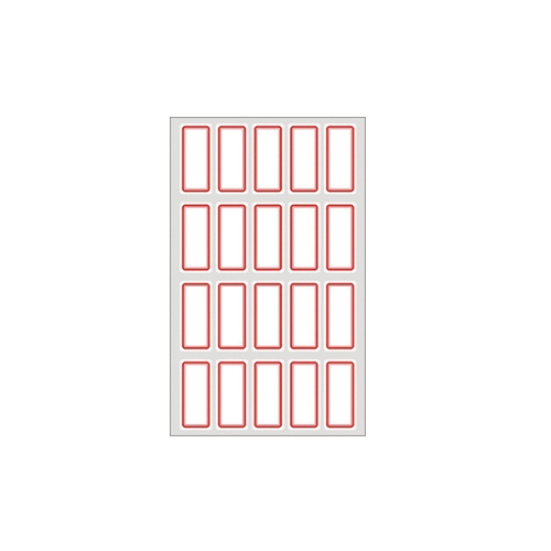 레이테크 견출지 10-G220 R 적색 15 * 33㎜ 12장(팩)