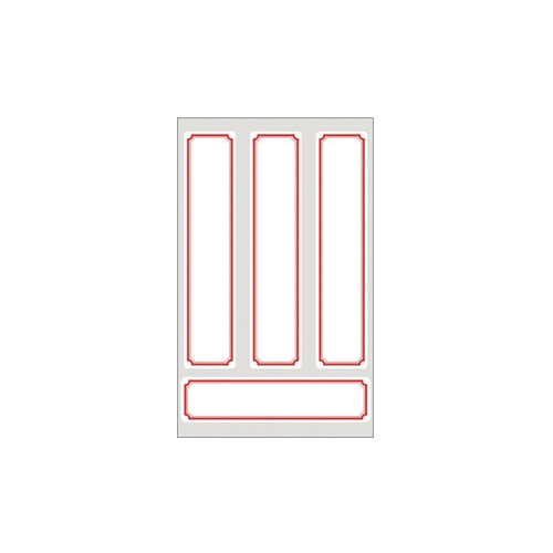 견출지 10-G224 적색 24 * 111㎜ 21 * 89㎜ 11장(팩)