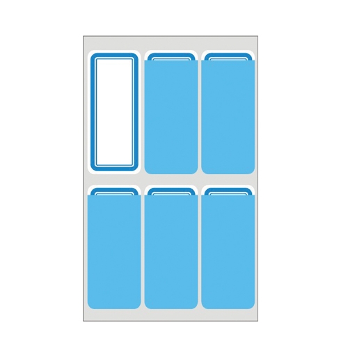 레이테크 견출지 10-P219B 청색 28 * 65㎜ 7장(팩)