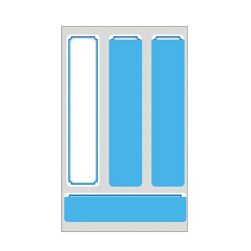 견출지 10-P224 청색 24 * 111㎜ 21 * 89㎜ 7장(팩)