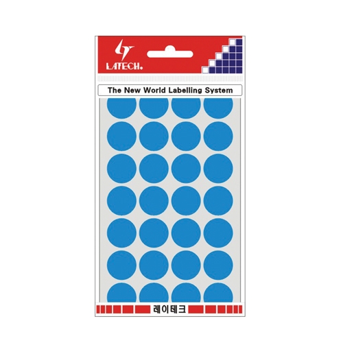 견출지 10-C301 청색 지름 19㎜ 7장(팩)